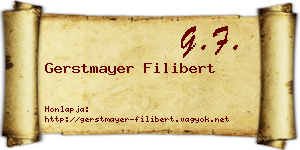 Gerstmayer Filibert névjegykártya