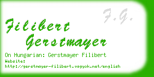 filibert gerstmayer business card